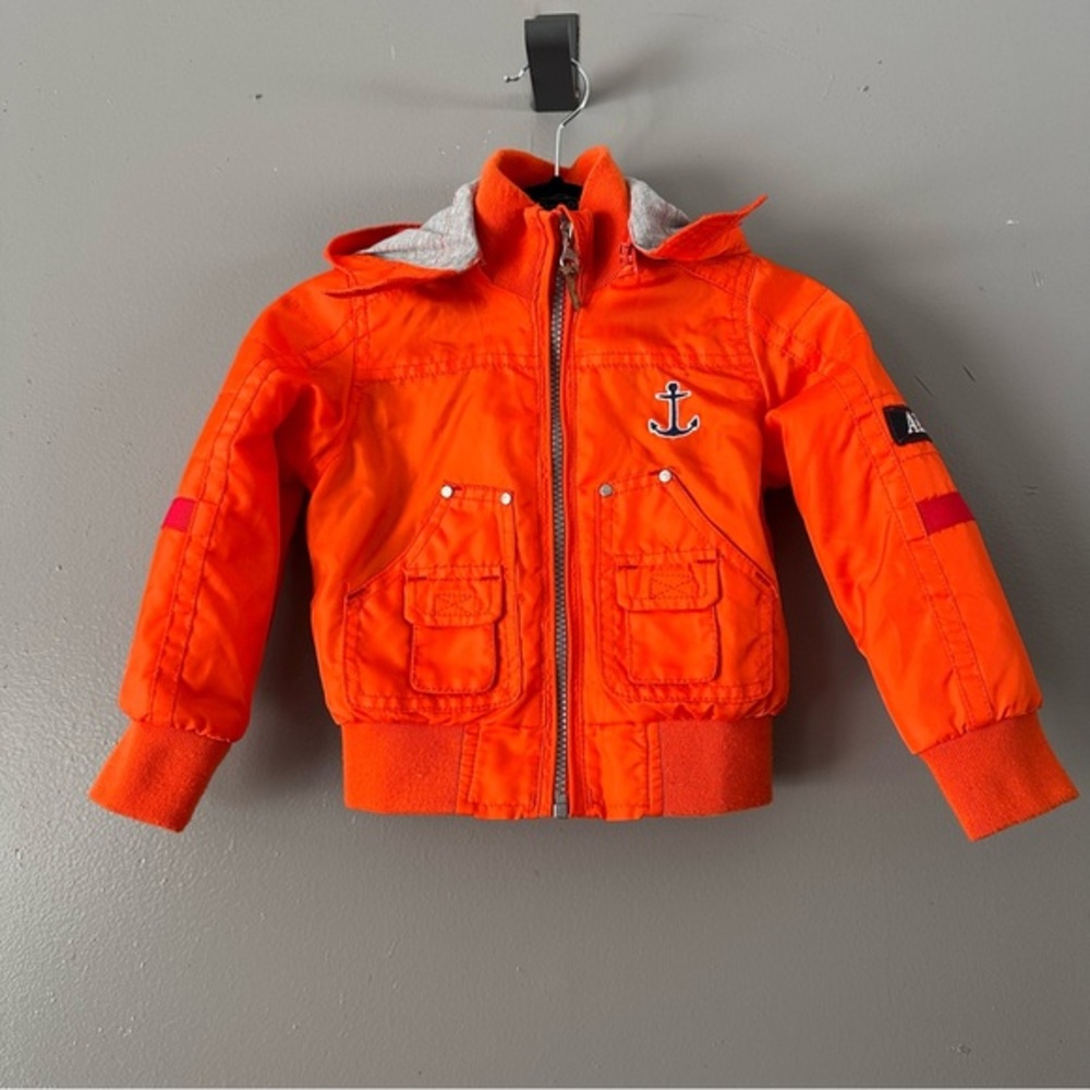 Lief! Infant/Toddler Zip Up Hooded Bomber‎ Jacket | Orange
